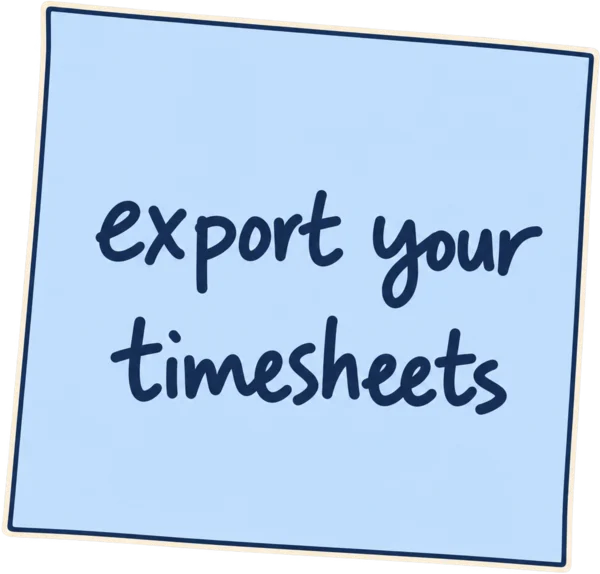 Export your timesheets
